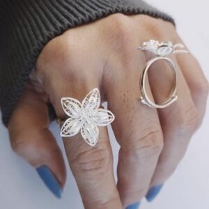 Anel Flor Filigrana