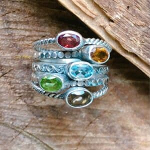 Anel Balinês Pedras Naturais